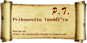 Prikosovits Teodóra névjegykártya